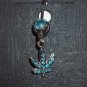 ** Ice Blue weed belly button piercing 14G