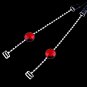 Red Crystal  Rhinestone Bra Straps