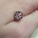 **Pale Pink Leopard Print Tongue piercing 14G