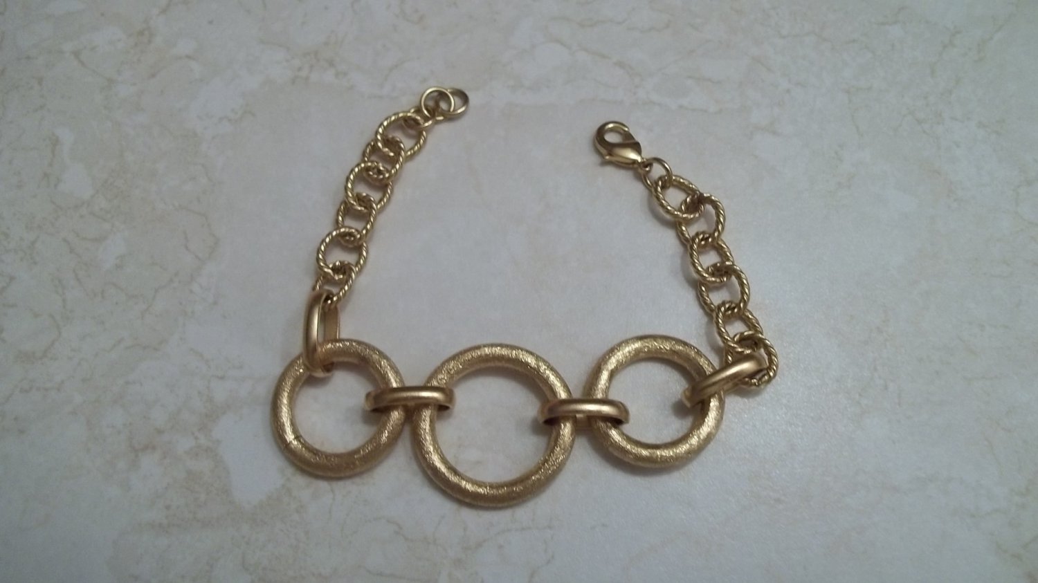 **10K GOLD Plated Triple Ring Bracelet