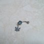 ** Ice Blue weed belly button piercing 14G