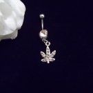 ***PINK Ice Weed Belly Button Piercing 14G