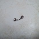 Light Pink eyebrow curve piercing 18G
