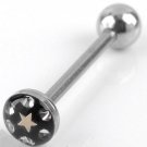 **Crystal Star Tongue Piercing 14G