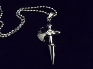 Mens STAINLESS STEEL   Battle Axe Necklace