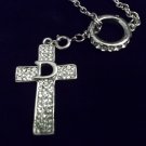 Beautiful Rhinestone Cross and Ring Necklace Beautiful Rhinestone Cross and Ring Necklace