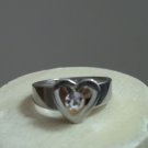 Two Tone Stainless Steel Heart Ring Size 8 Two Tone Stainless Steel Heart Ring Size 8