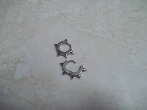 ROCK STYLE STAINLESS STEEL HOOP EARRINGS