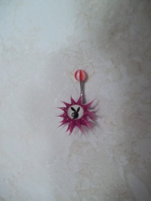 *Bunny KOOSH BELLY RING*