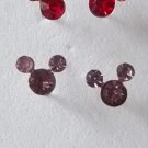 Mouse Head Earrings Assorted Color 3 Pack