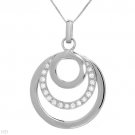 925 Silver and CZ Circle Necklace