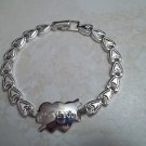 "I LOVE YOU" Silver Heart Bracelet