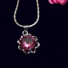 PINK CRYSTAL FLOWER NECKLACE