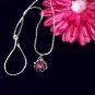 PINK CRYSTAL FLOWER NECKLACE