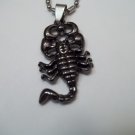 Stainless Steel Black Scorpion Necklace