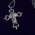 MENS STAINLESS STEEL CROSS NECKLACE