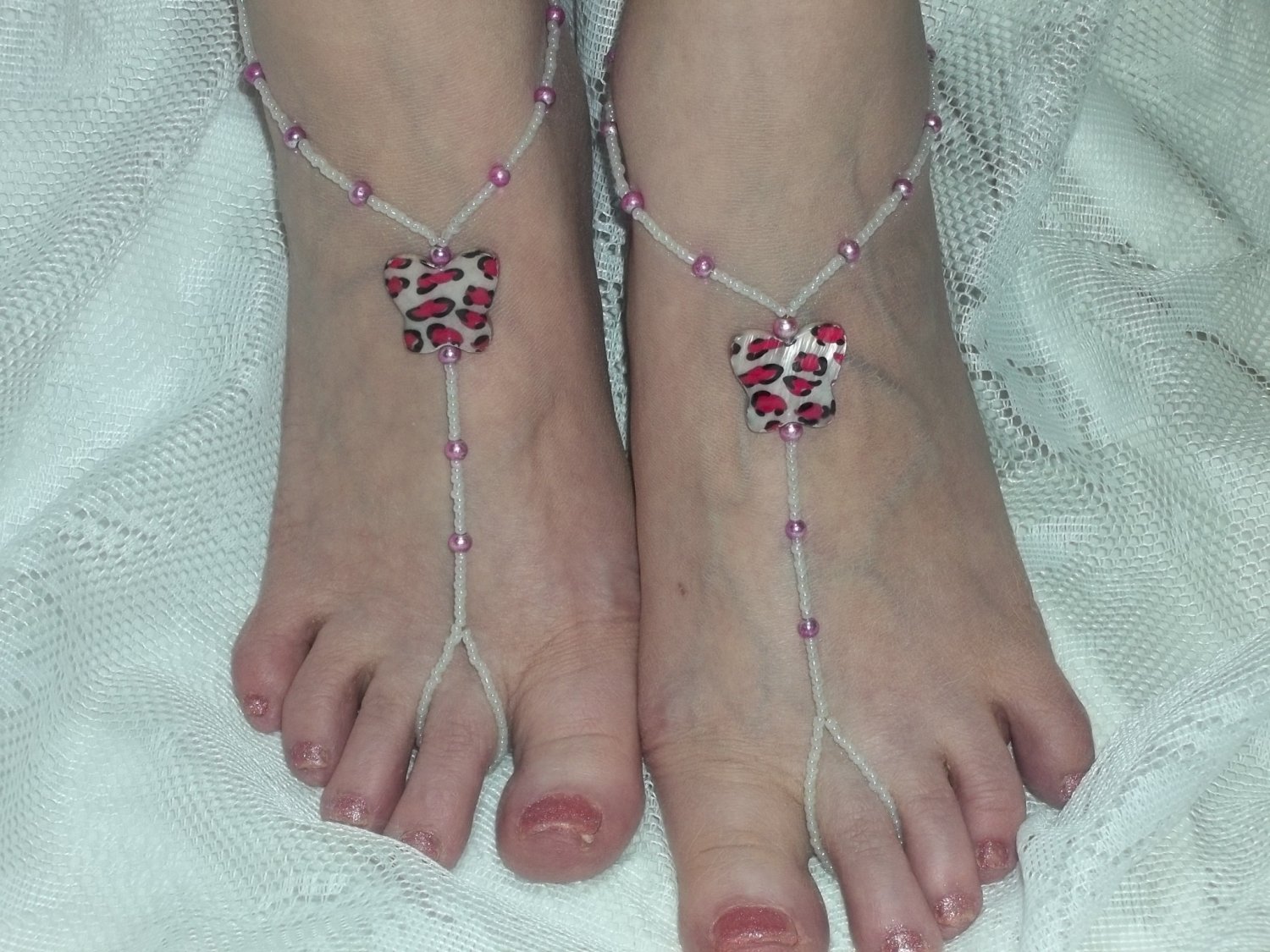 Butterfly Barefoot Sandals Size 6-9
