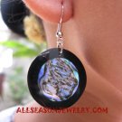 Paua Shell Earring Tropical Organic Fashion Handmade