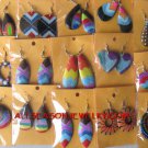 Wood Earring Painting Color Fashionable Design