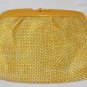 Vintage Yellow  Woven Straw Clutch  Purse