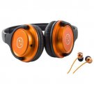 Able Planet Musician's Choice Stereo Headphones + Bonus Sound Isolation Earbuds (Orange)