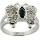 WONDERFUL CREATED DIAMOND 925 STERLING  SILVER RING