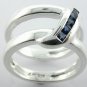 GRACEFUL CREATED BLUE SAPPHIRE Sterling 925 Silver RING