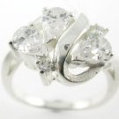 BEAUTIFUL CREATED DIAMOND STERLING 925 SILVER RING