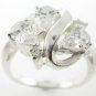 BEAUTIFUL CREATED DIAMOND STERLING 925 SILVER RING