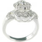 ATTRACTIVE 925 SILVER RING WITH CREATED  DIAMOND
