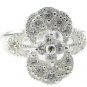 ATTRACTIVE 925 SILVER RING WITH CREATED  DIAMOND