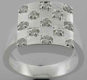 Handsome Created Diamond 925 Silver Ring