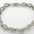 ELEGANT GENUINE MARCASITE STERLING 925 SILVER BRACELET