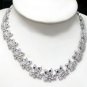 ELEGANT 925 STERLING SILVER  CHAIN WITH GENUINE BLACK SAPPHIRE & CREATED DIAMOND