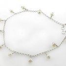 BEAUTIFUL CREATED WHITE PEARL STERLING 925 SILVER BRACELET