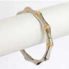 Silver Bamboo Bangle Bracelet