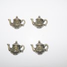 4 Pcs Antique Bronze Teapot Charms
