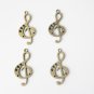 4 Pcs Bronze Music Note Charm - B14731