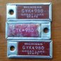 1969 Michigan Disabled American Veteran License Plate Key Tags Lot Of 5