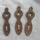 Very Nice Set 3 Antique Door Plates Victorian Elegance Good Condition FREE SHIP