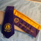 Vintage Boxed Lions Club Garrison Hat And Neck Tie Fort Wayne Indiana FREE SHIP