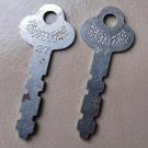 Nice Pair Of Antique Flat Skeleton Keys Marked "27" FREE SHIPPING