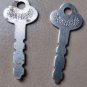 Nice Pair Of Antique Flat Skeleton Keys Marked "27" FREE SHIPPING