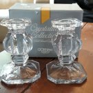 GORHAM Pair of Full Lead Crystal 4" tall Candle Stick Holders In Box