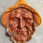 Vintage Souvenir Cast Iron Ashtray Trinket Tray Sailor w/Pipe Marcus Hook, PA