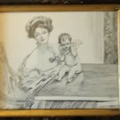 Antique1902 Life Publishing Ink Print Shadow Box Frame