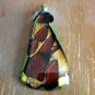 Beautiful 2005 P. Snyder Signed Art Glass And Gold Foil Pendant