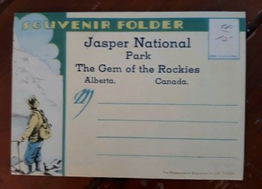 Antique 1930's JASPER NATIONAL PARK Souvenir Picture Folder Excellent Scarce