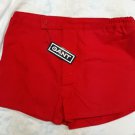 Vintage GANT Pants 1970's Drawstring Chino Shorts Red XL NEW WITH TAGS