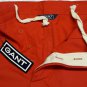 Vintage GANT Pants 1970's Drawstring Chino Shorts Red XL NEW WITH TAGS